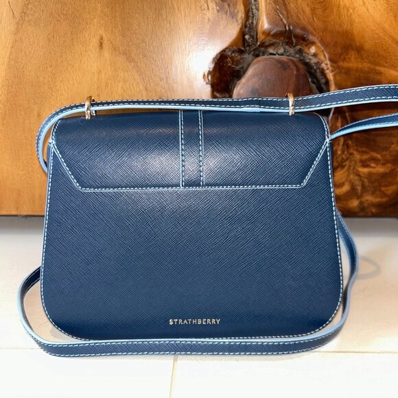 Navy Strathberry Crossbody new. 8' across, 6' vertical, 3.5' width - Picture 2 of 5